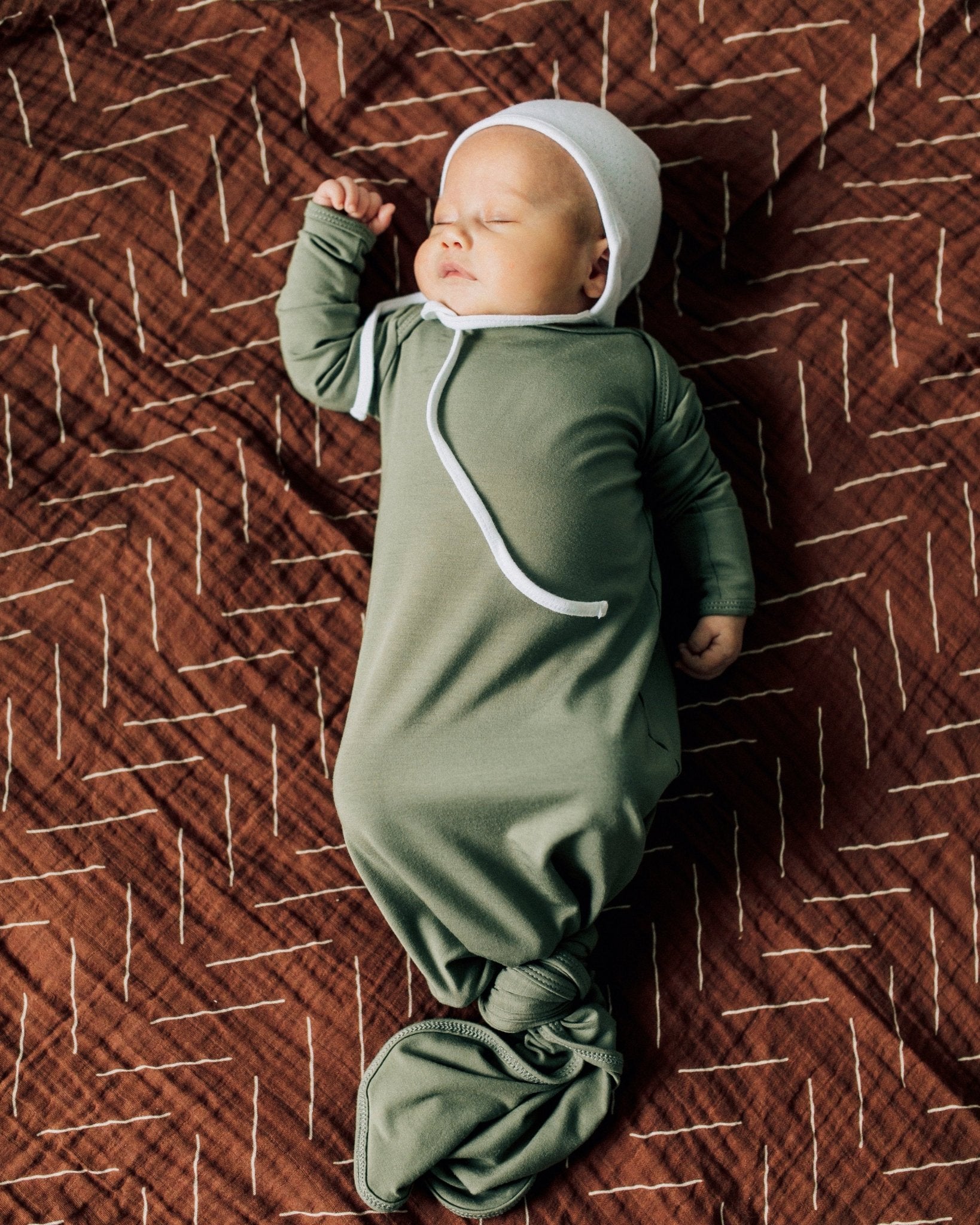Rust Mudcloth Muslin Swaddle Blanket - Tenth &amp; Pine - 