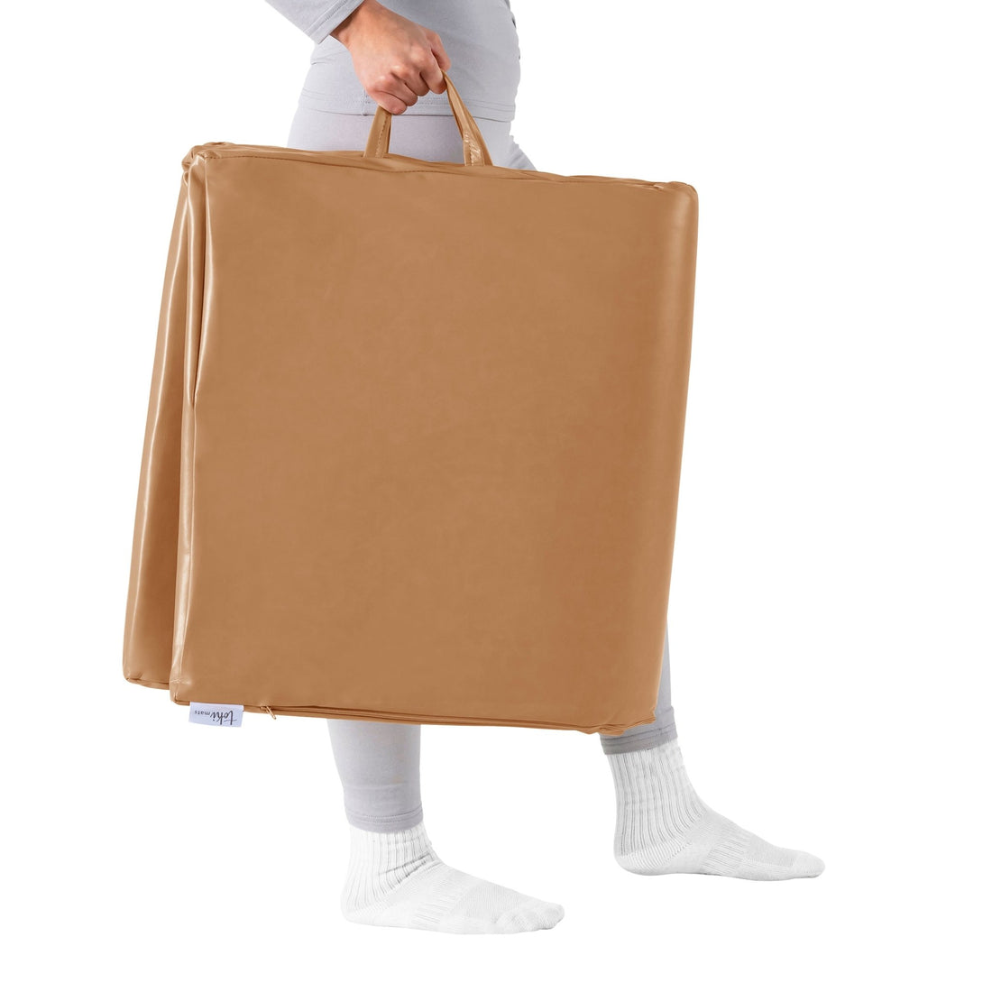 Sand Vegan Leather Mat - Tenth &amp; Pine - Vegan Leather Padded Mat - Standard