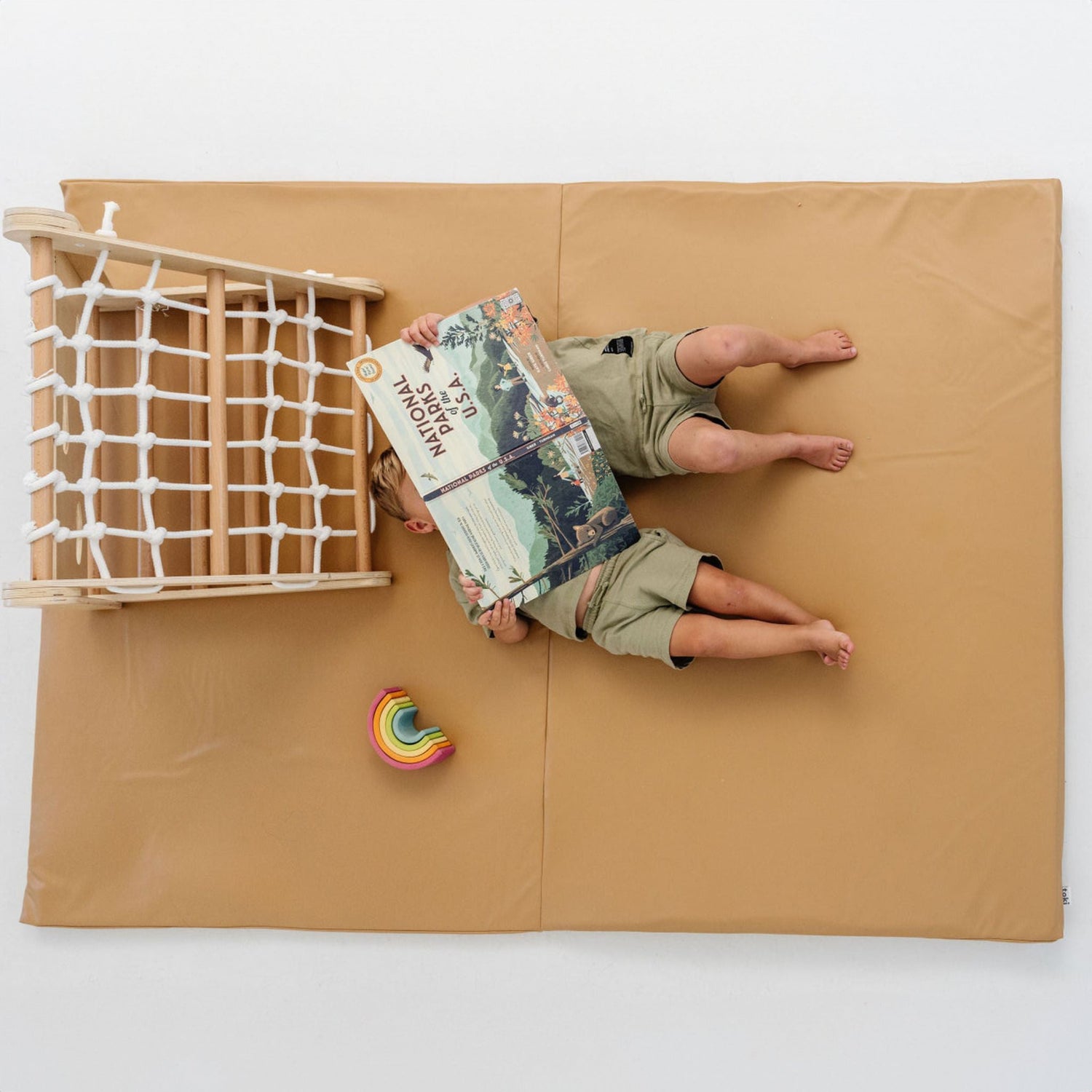 Sand Vegan Leather Mat - Tenth &amp; Pine - Vegan Leather Padded Mat - Epic