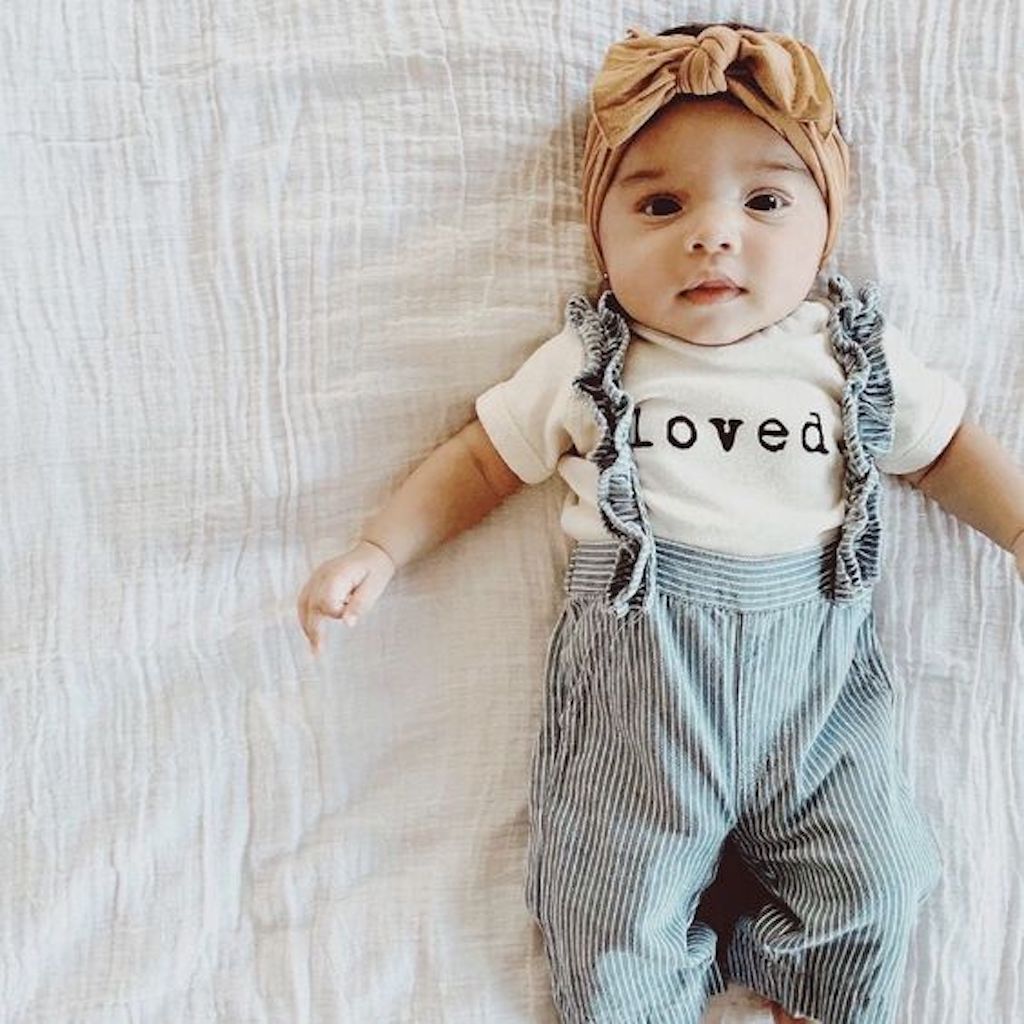 Short Sleeve Bodysuit | Loved. | Organic Cotton - Tenth & Pine - Short Sleeve Onesie - 0 - 3M