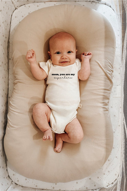 Short Sleeve Bodysuit | Mom Superhero | Organic Cotton - Tenth &amp; Pine - Short Sleeve Bodysuit