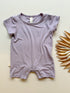 Short Sleeve Snap Romper | Dusty Purple | Luxury Bamboo - Tenth & Pine - BAMBOO ROMPER