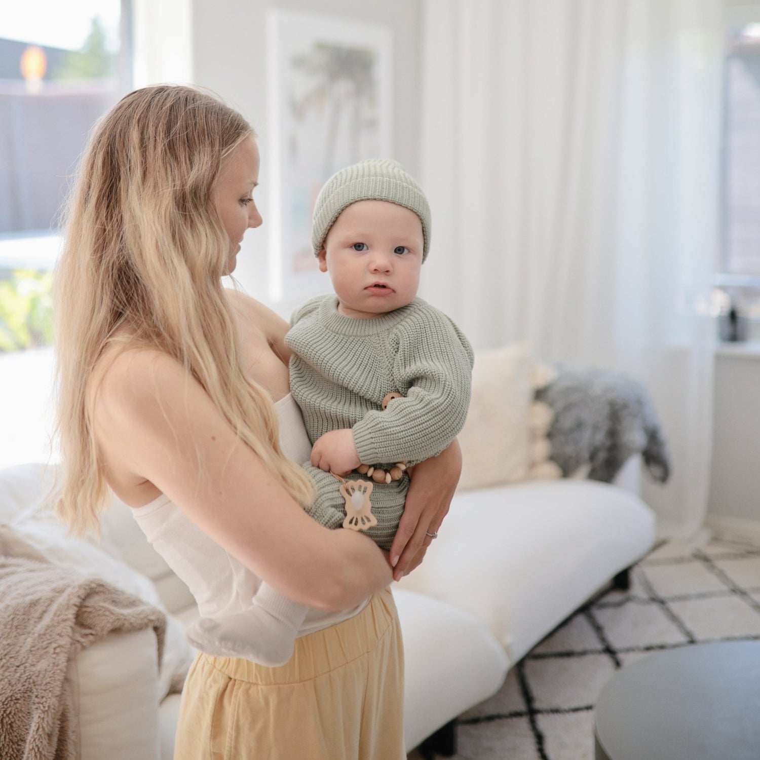 Silicone Pacifier Clip | Luna - Tenth &amp; Pine - Pacifier Clip - Faux Wood