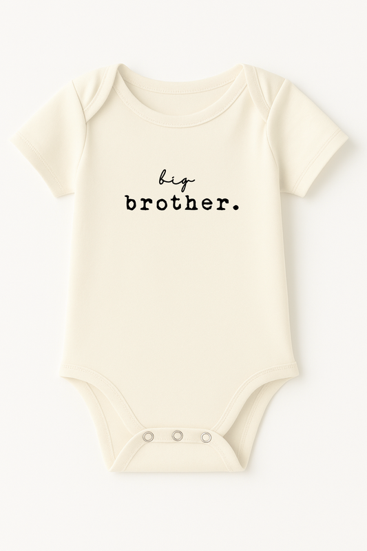 Big Brother Organic Cotton Short Sleeve Baby Bodysuit