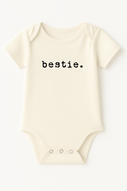 Bestie Organic Cotton Baby Bodysuit Short Sleeve