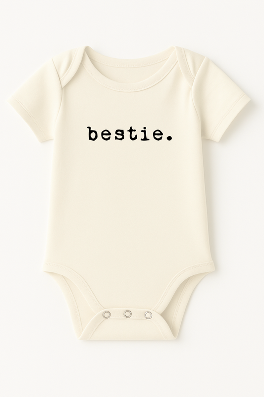 Bestie Organic Cotton Baby Bodysuit Short Sleeve