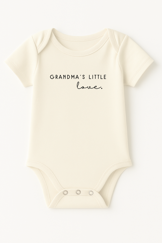 Grandma's Little Love Organic Cotton Short Sleeve Baby Bodysuit