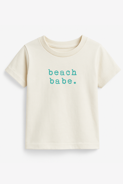 Beach Babe Seafoam Organic Cotton Short Sleeve Toddler T-Shirt