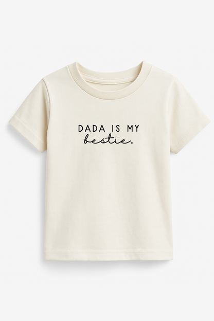 Dada is My Bestie Organic Cotton Kids T-shirt Short Sleeve