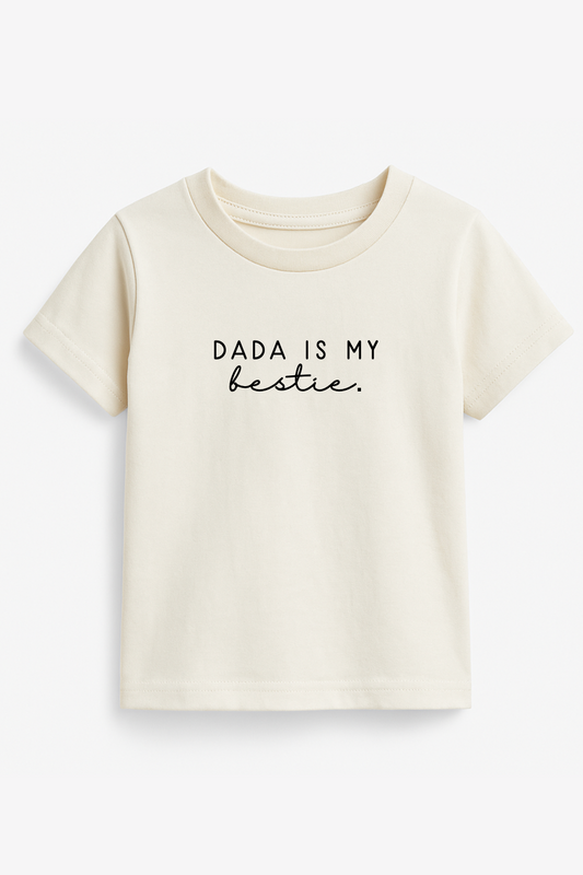 Dada is My Bestie Organic Cotton Kids T-shirt Short Sleeve