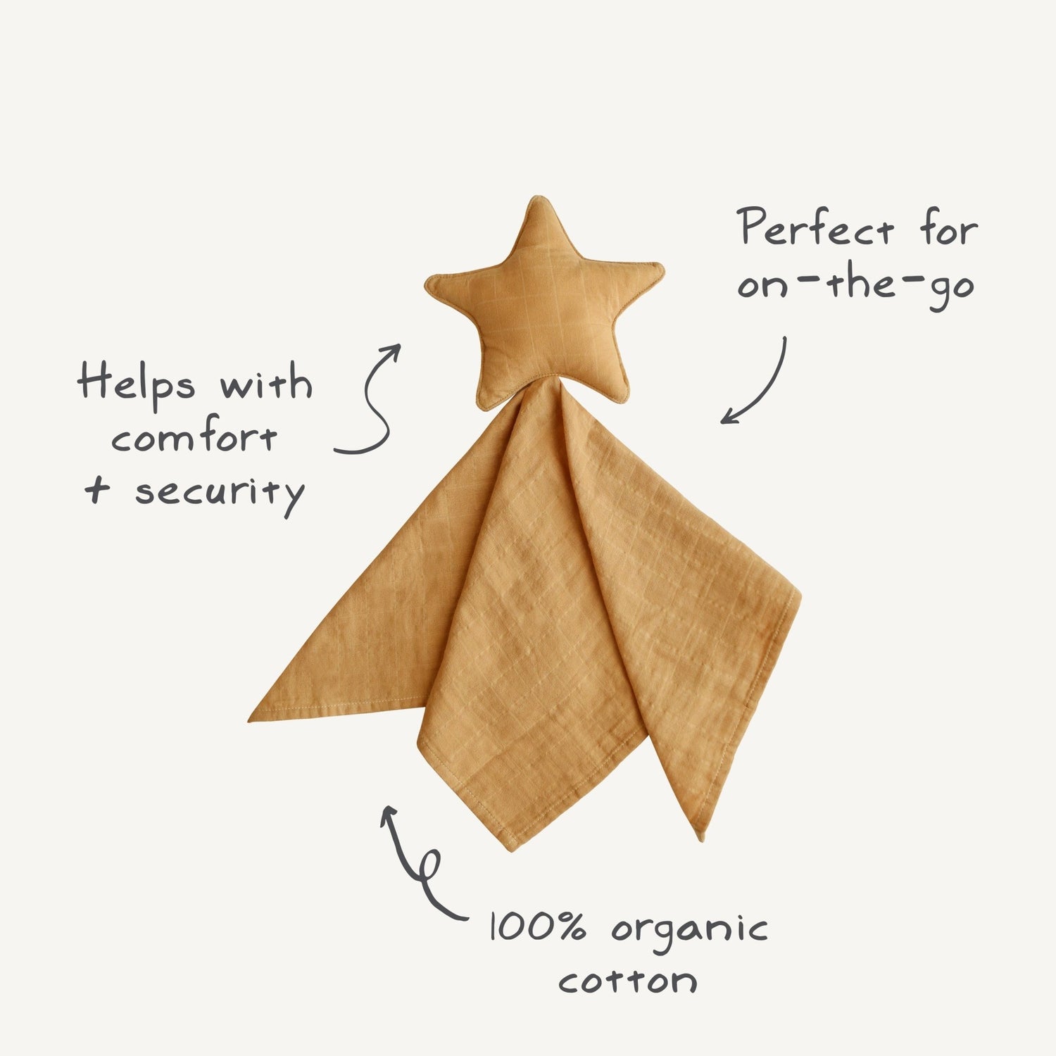 Star Lovey Blanket - Tenth &amp; Pine - Blanket - Fog