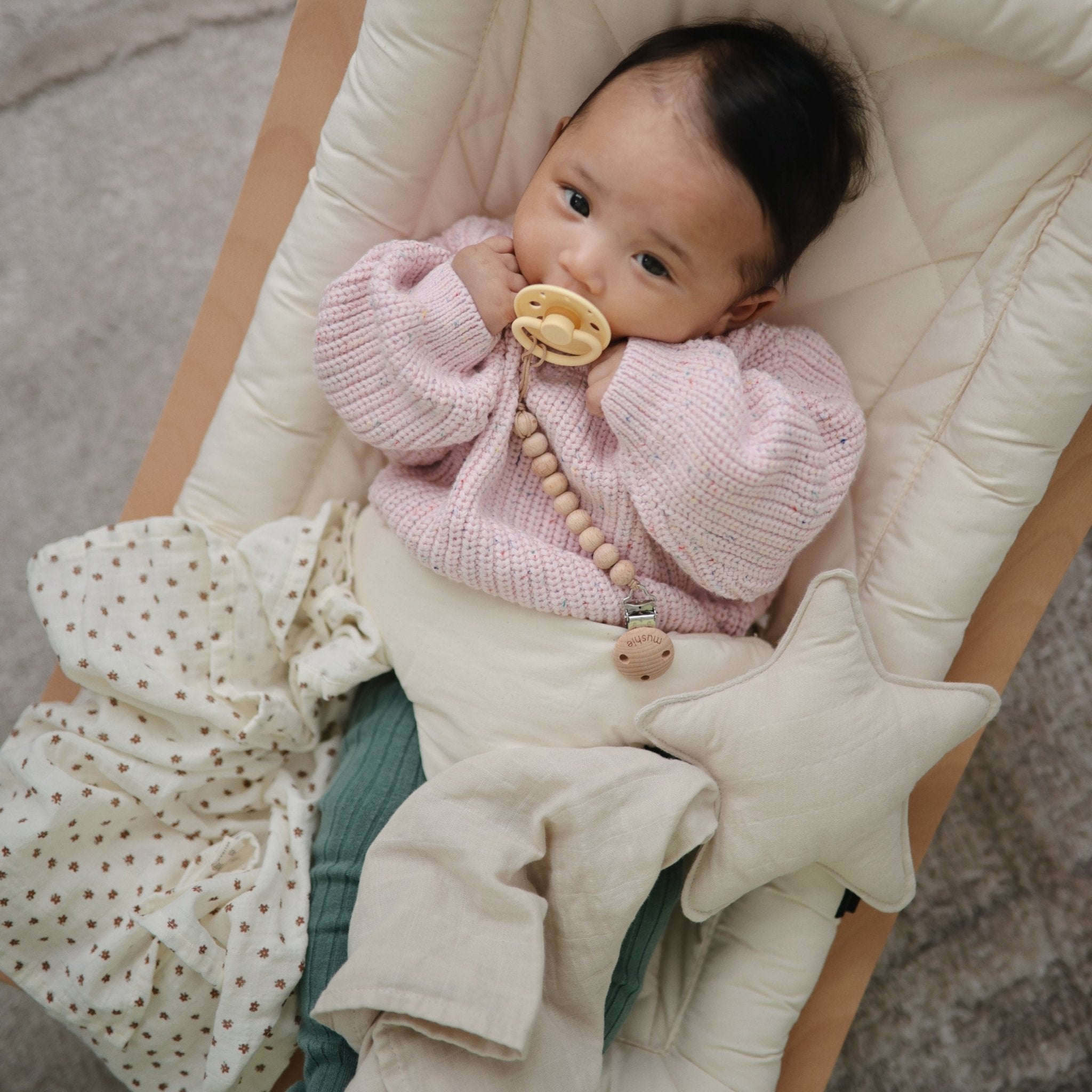 Star Lovey Blanket - Tenth &amp; Pine - Blanket - Fog
