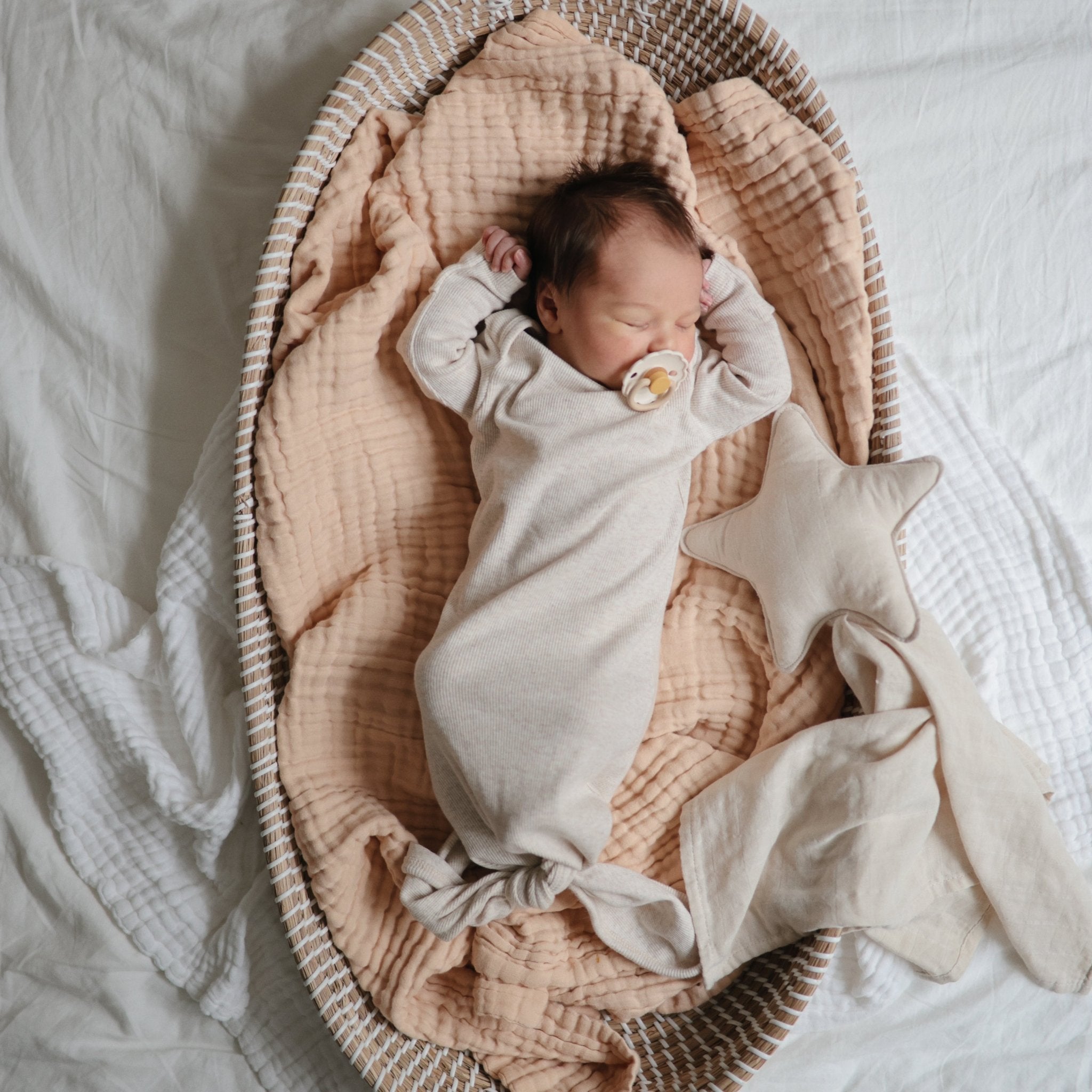 Star Lovey Blanket - Tenth &amp; Pine - Blanket - Fog