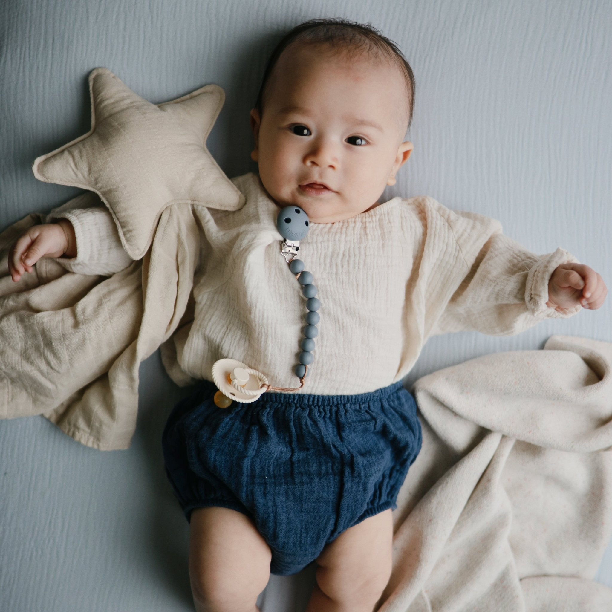 Star Lovey Blanket - Tenth &amp; Pine - Blanket - Fog