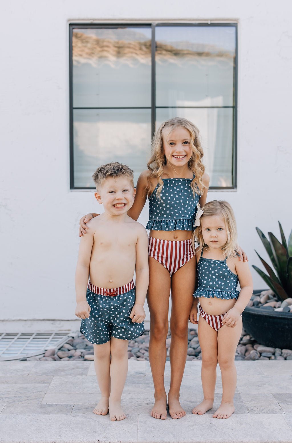 Stars and Stripes Swim Shorts - Tenth & Pine - Swim Shorts - 0 - 3