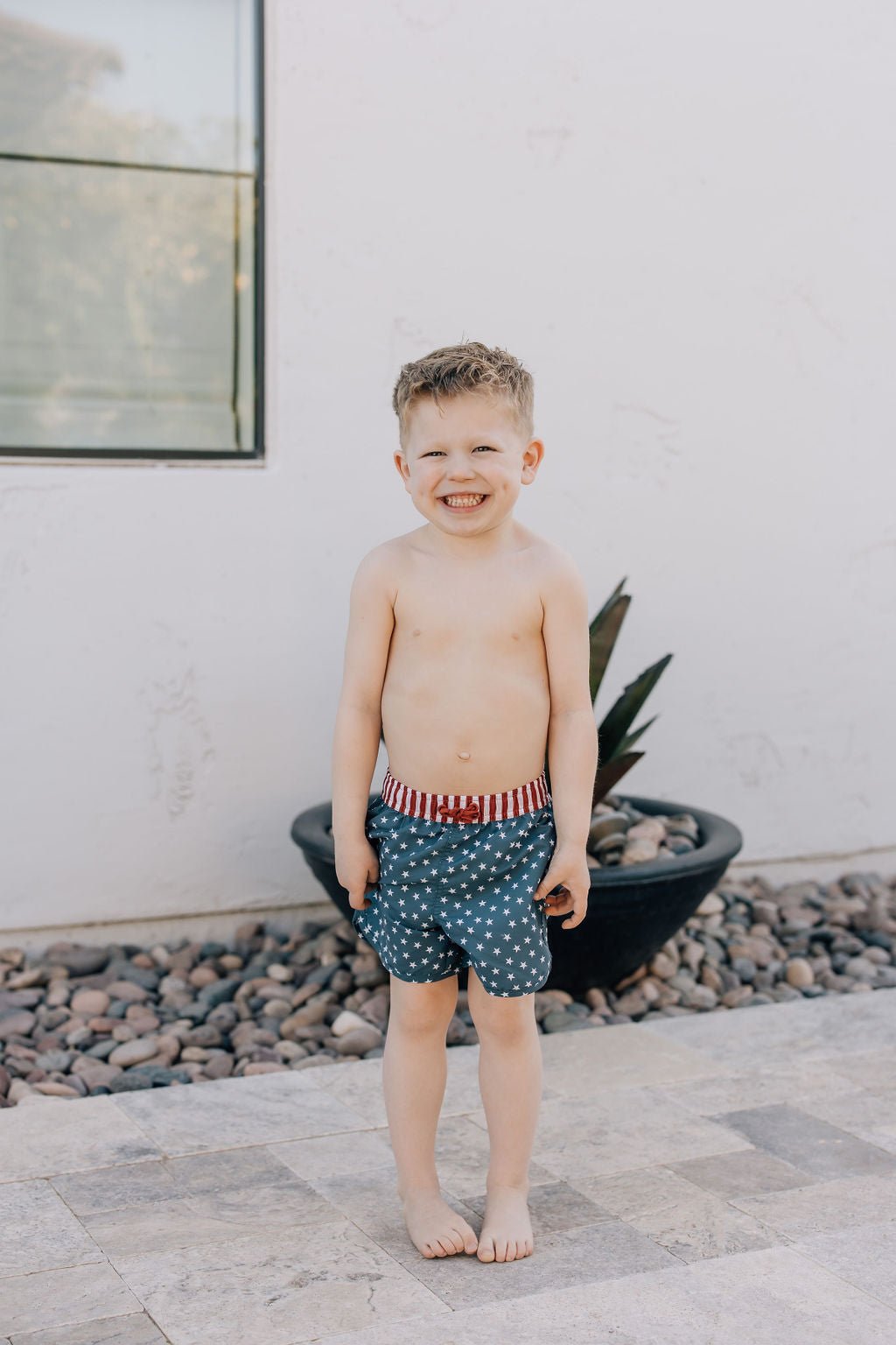 Stars and Stripes Swim Shorts - Tenth & Pine - Swim Shorts - 0 - 3