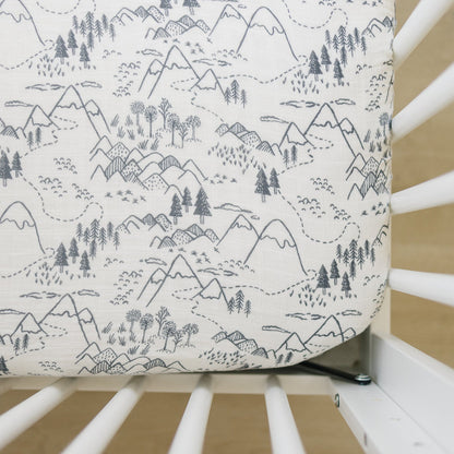 Summit Muslin Crib Sheet - Tenth &amp; Pine - 