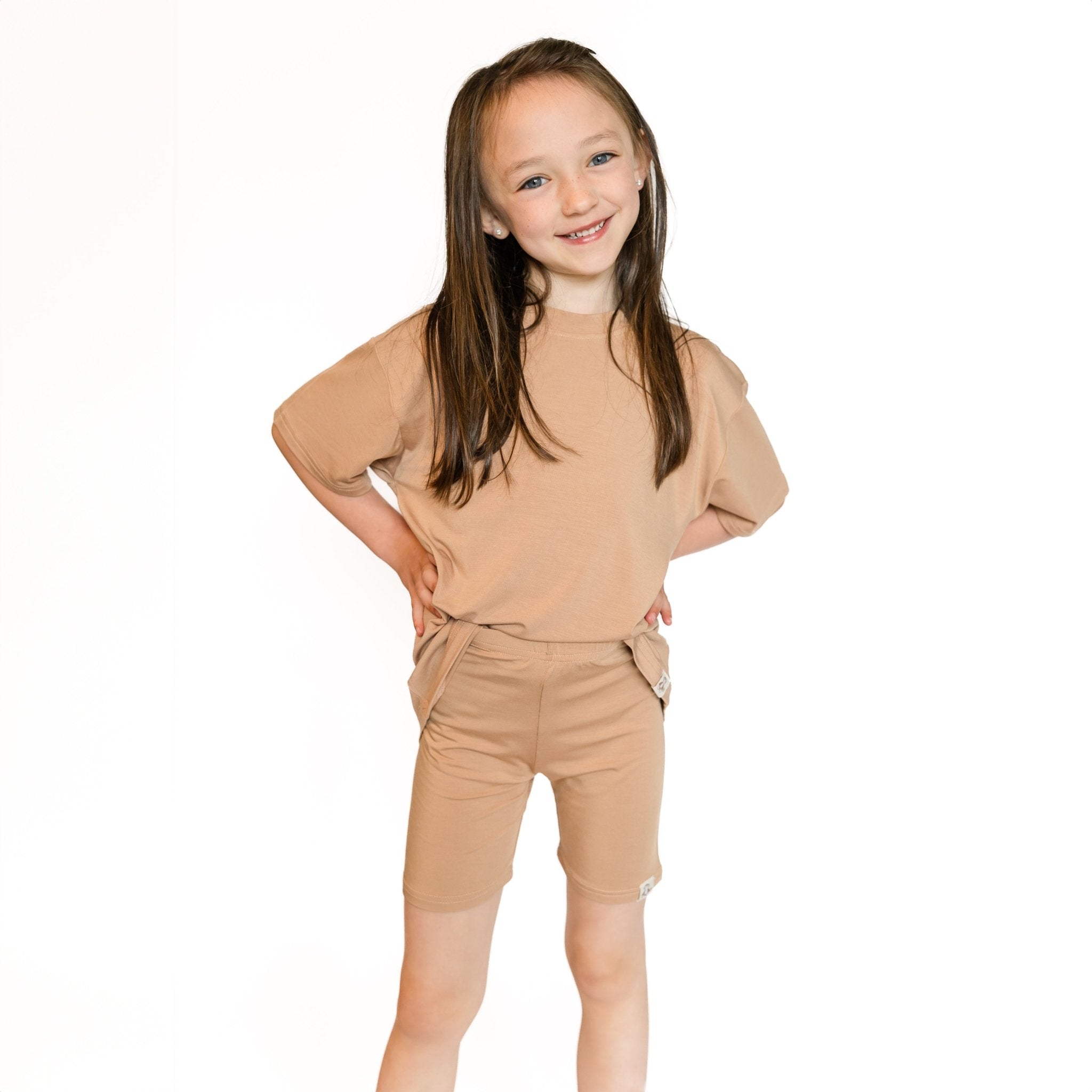 Tan Baby &amp; Toddler Biker Shorts - Tenth &amp; Pine - 6 - 12