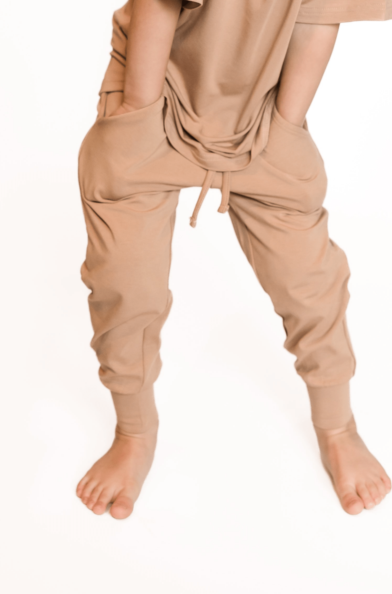 Tan Toddler Joggers - Tenth & Pine - 6 - 12