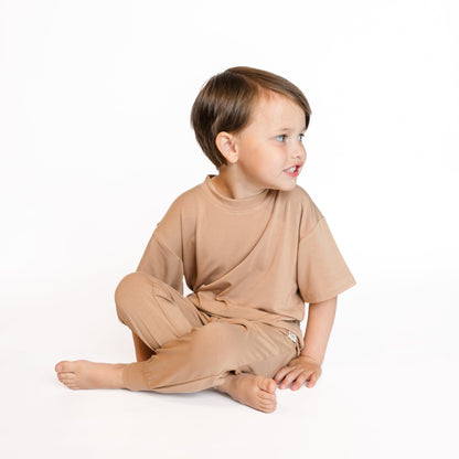 Tan Toddler Joggers - Tenth & Pine - 6 - 12