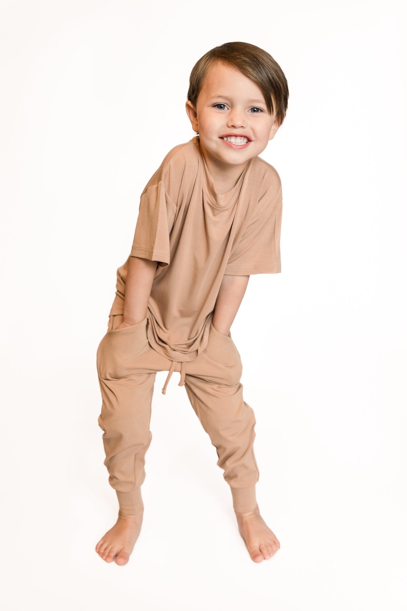 Tan Toddler Joggers - Tenth & Pine - 6 - 12