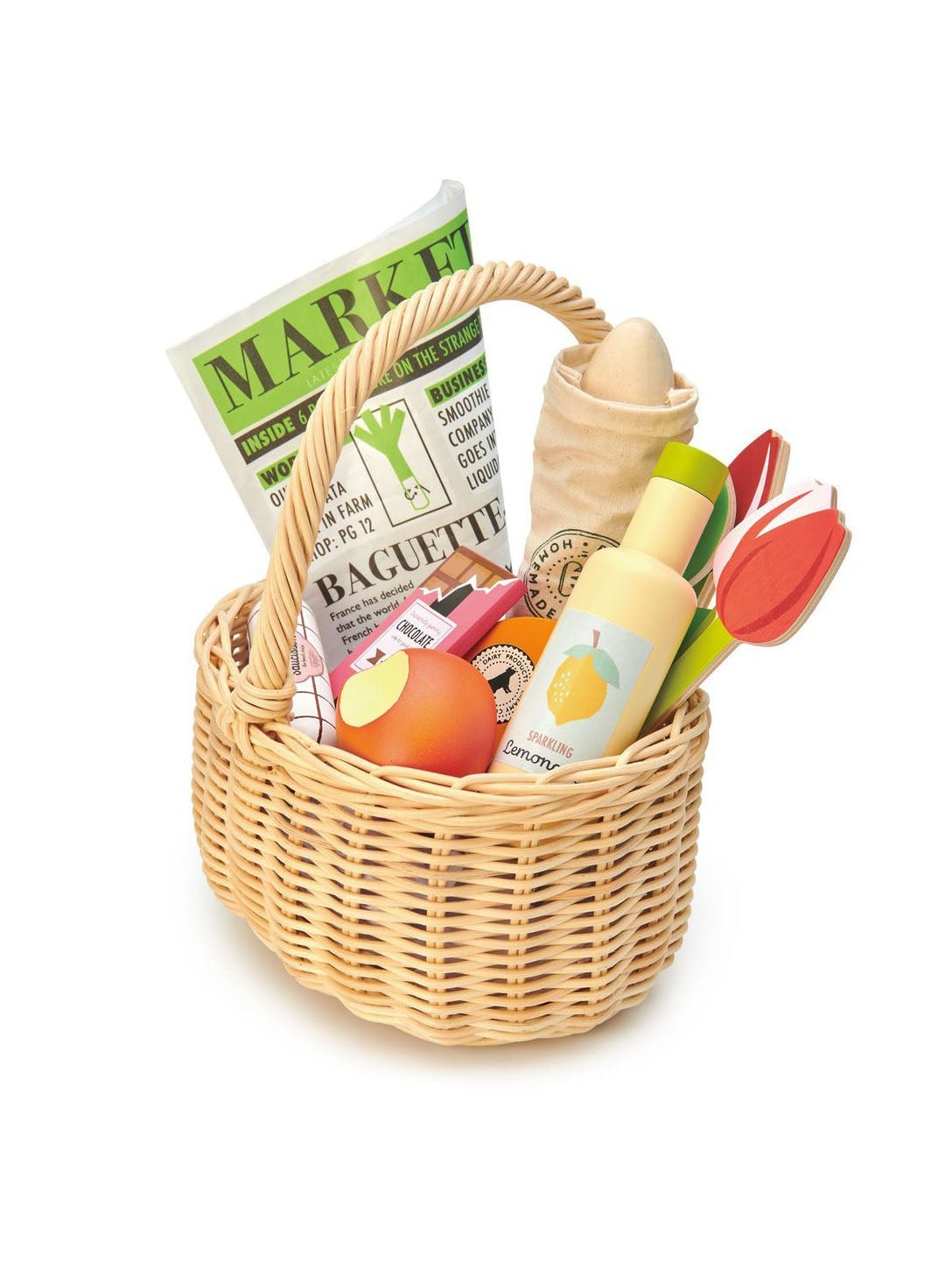 Tender Leaf Toys Wicker Shopping Basket - Tenth & Pine - Toys -