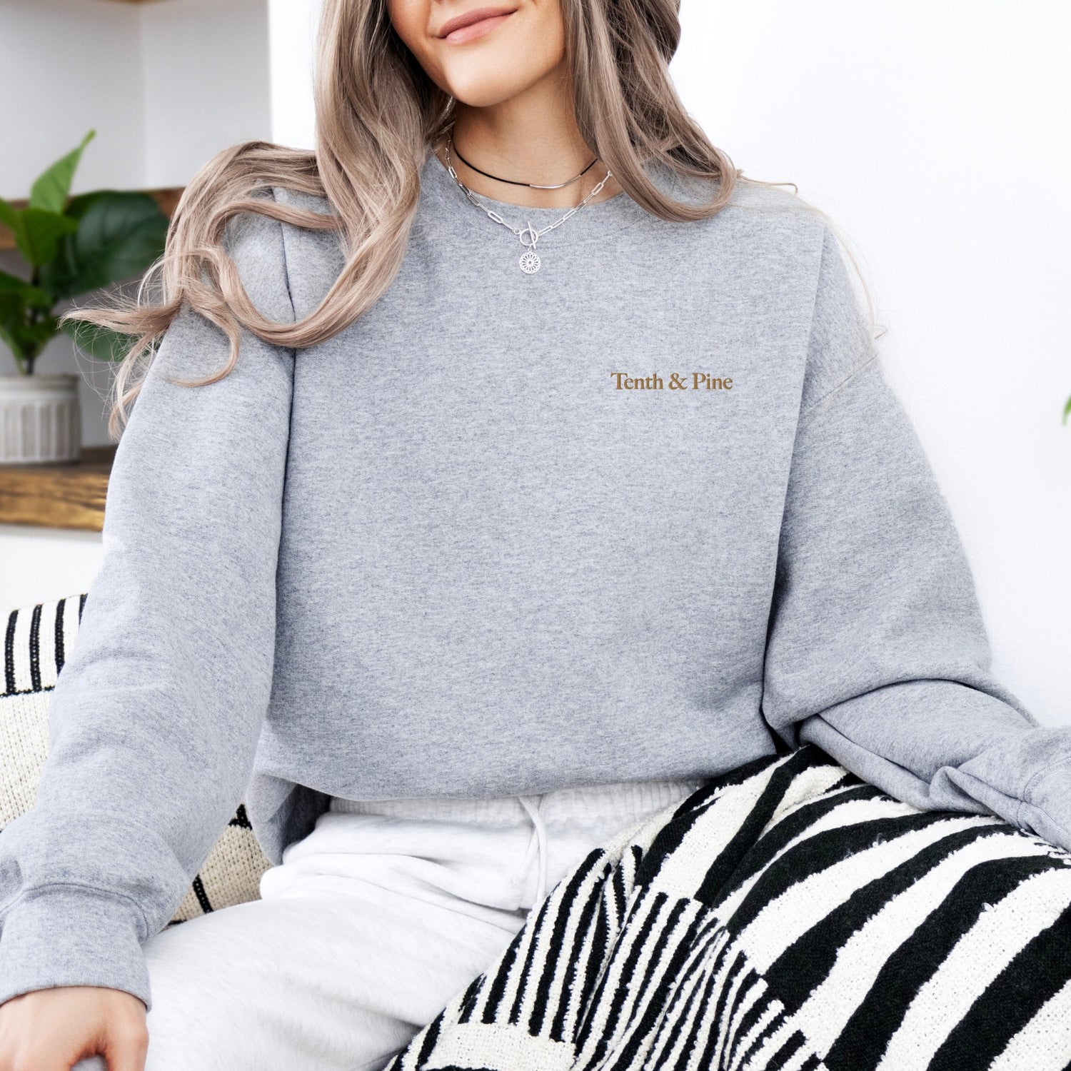 Tenth &amp; Pine Embroidered | Adult Sweatshirt - Tenth &amp; Pine - Adult Sweatshirt