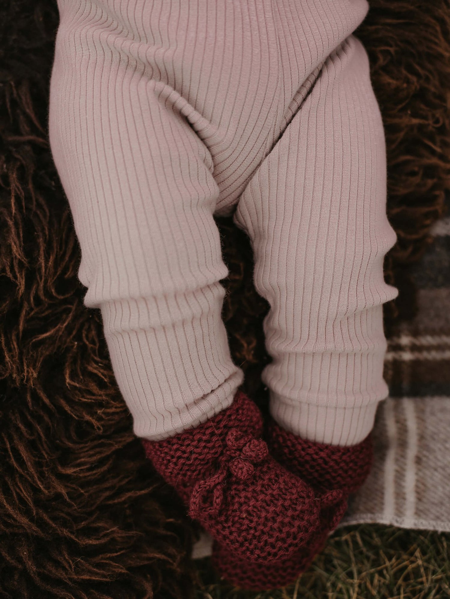 The Ribbed Legging - Tenth &amp; Pine - Leggings - 0 - 3 months - antique rose
