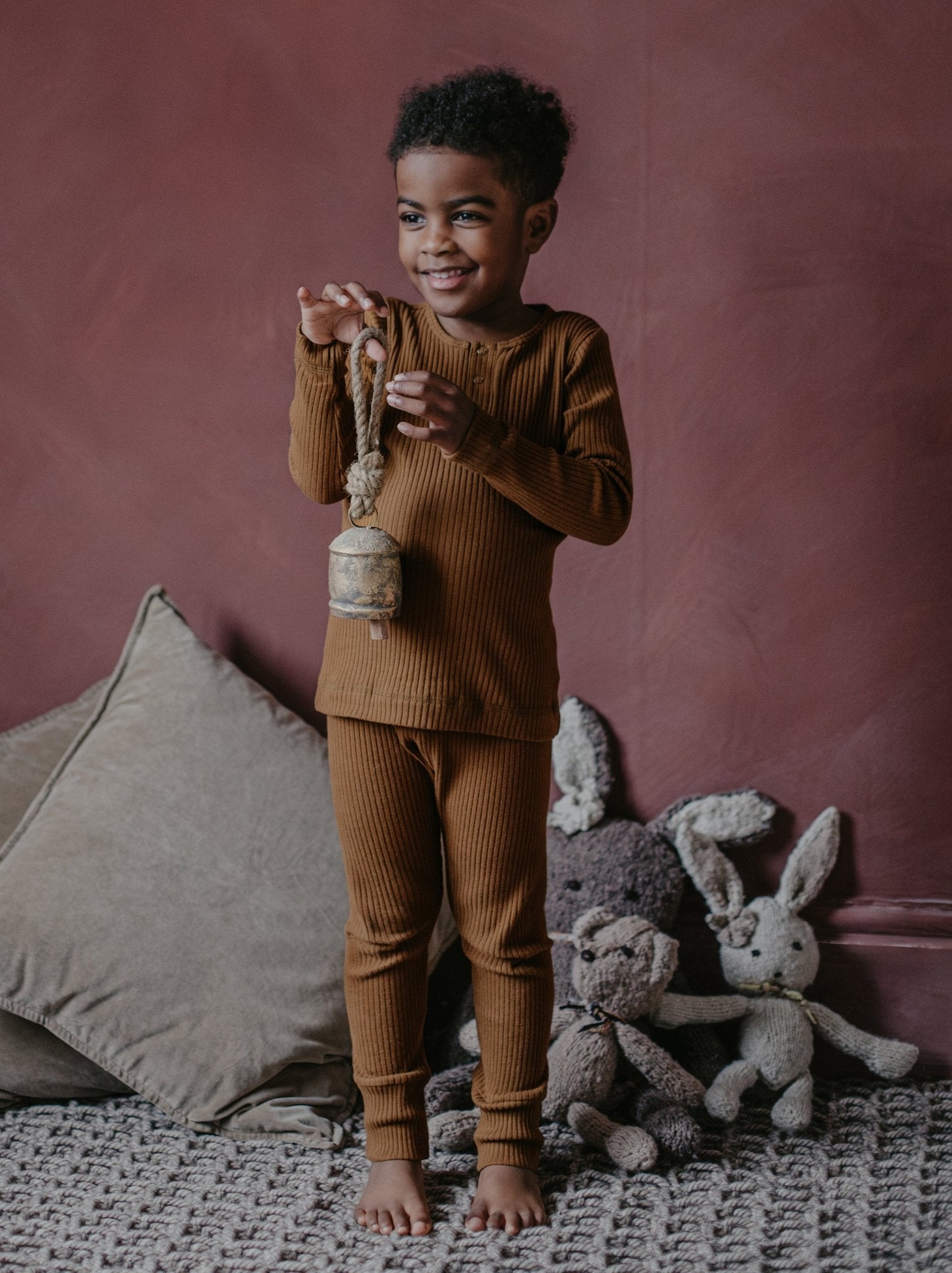 The Ribbed Legging - Tenth &amp; Pine - Leggings - 0 - 3 months - antique rose