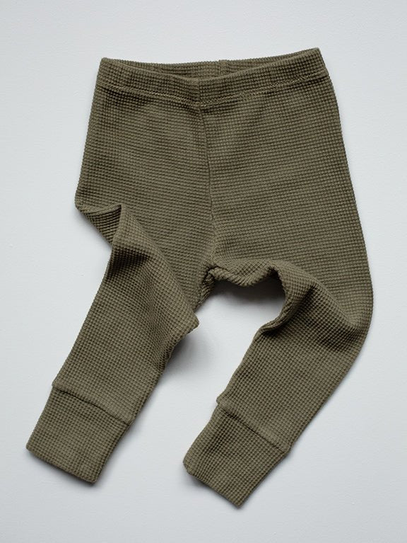 The Waffle Legging - Tenth &amp; Pine - Leggings - 3 - 6 months - olive