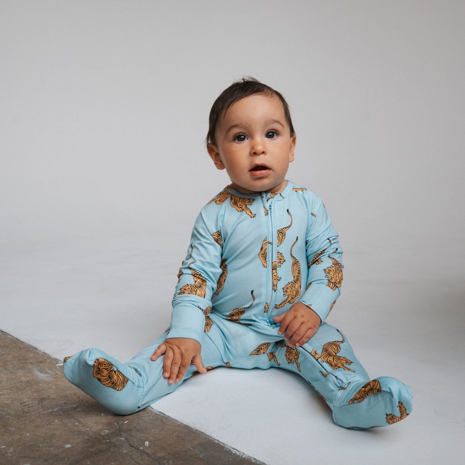Tigers | Bamboo Zip Romper - Tenth &amp; Pine - Apparel - NB - Brixton.Phoenix