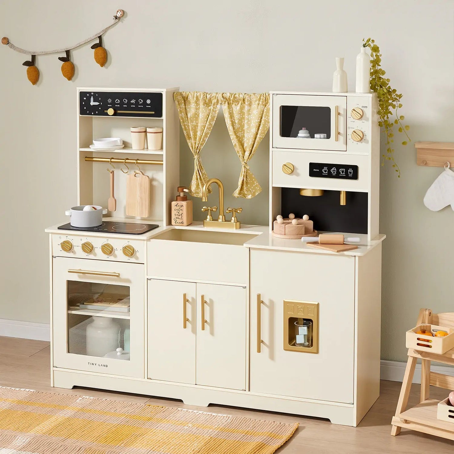 Tiny Land® Iconic Play Kitchen - Cream - Tenth &amp; Pine - Toy - 