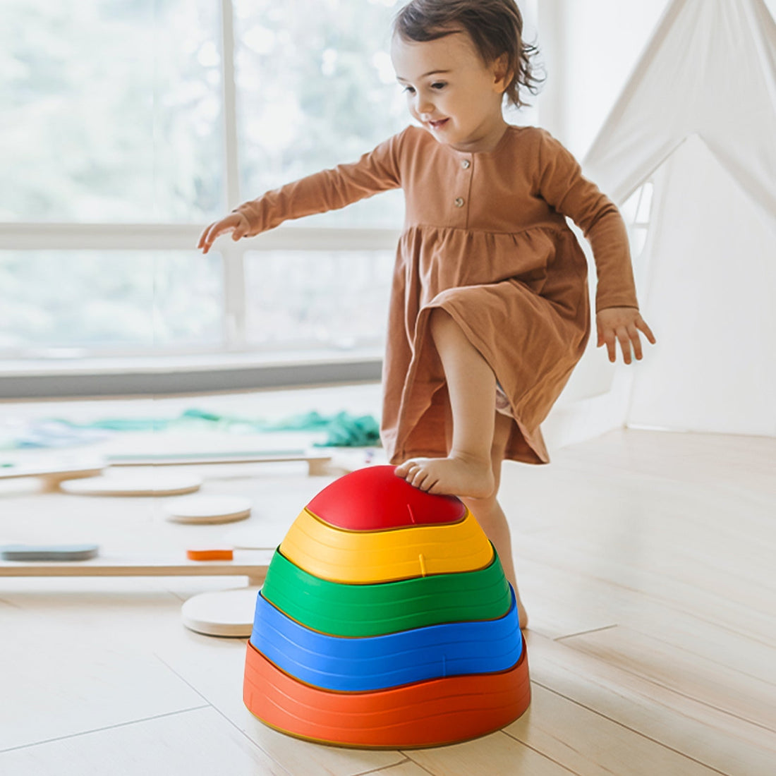 Tiny Land® Stepping Stones - Rainbow Color - Tenth &amp; Pine - stepping stones - 