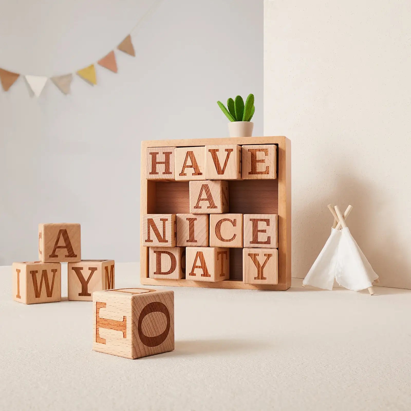 Tiny Land® Wooden Alphabet Blocks - Tenth &amp; Pine - wooden toys - 