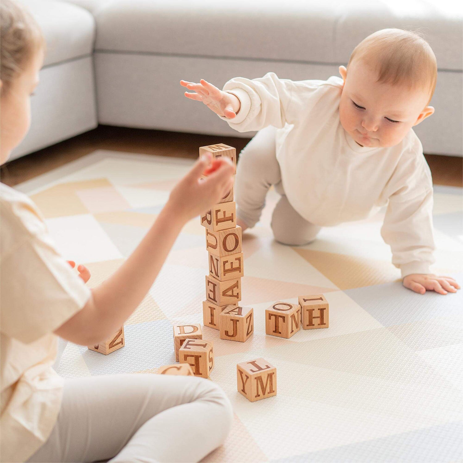 Tiny Land® Wooden Alphabet Blocks - Tenth &amp; Pine - wooden toys - 