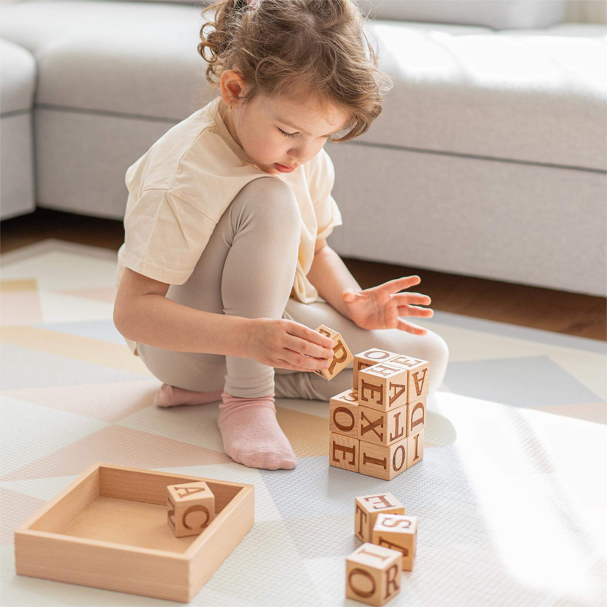 Tiny Land® Wooden Alphabet Blocks - Tenth &amp; Pine - wooden toys - 