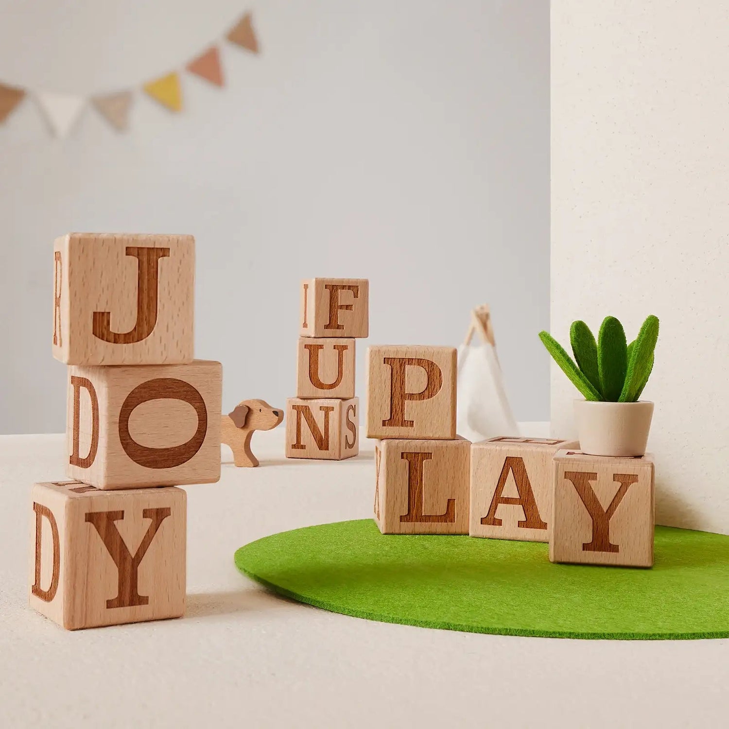 Tiny Land® Wooden Alphabet Blocks - Tenth &amp; Pine - wooden toys - 