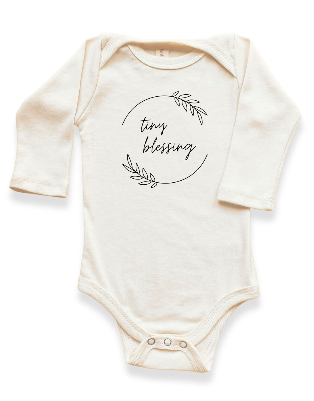 tiny blessing organic cotton long sleeve onesie made in usa tenth and pine