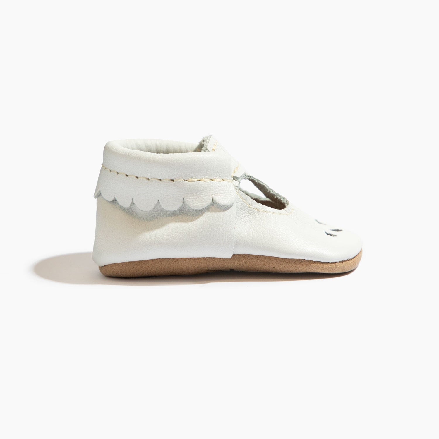 Toasted Bright White Mary Jane Baby Shoe - Tenth &amp; Pine - Mary Jane - Soft Sole - 1