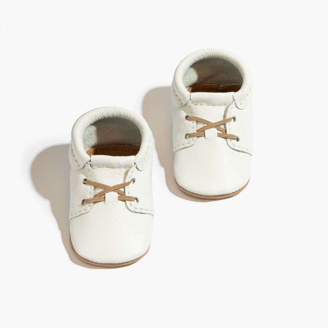 Toasted Bright White Oxford Baby Shoe - Tenth &amp; Pine - Oxford - Soft Sole - 1