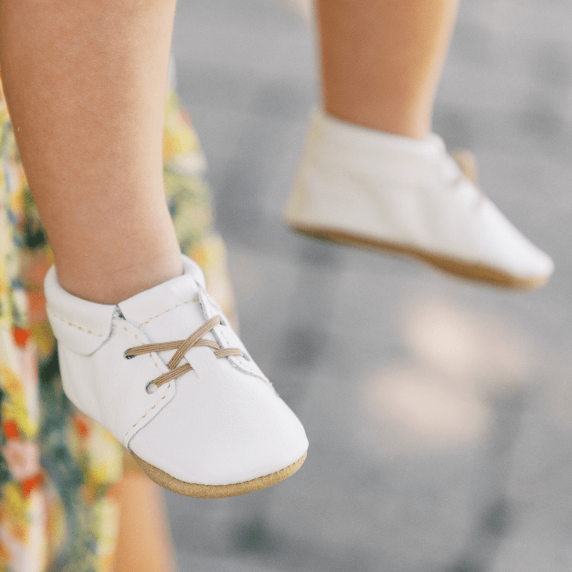 Toasted Bright White Oxford Baby Shoe - Tenth &amp; Pine - Oxford - Soft Sole - 1