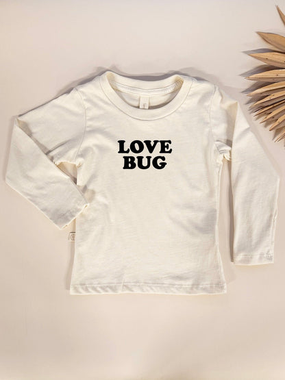 Toddler Love Bug Graphic Long Sleeve Organic Cotton T-shirt - Tenth &amp; Pine - Long Sleeve Tee