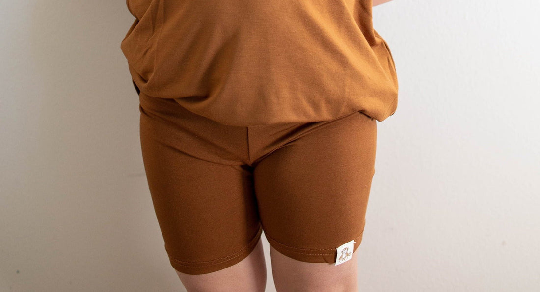 Toffee Toddler Biker Shorts - Tenth &amp; Pine - 6 - 12