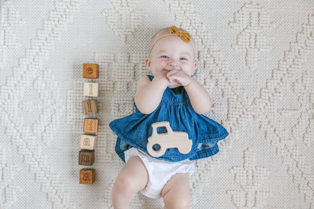 Tractor Wooden Grasping Toy - Tenth &amp; Pine - Baby Soothers - 