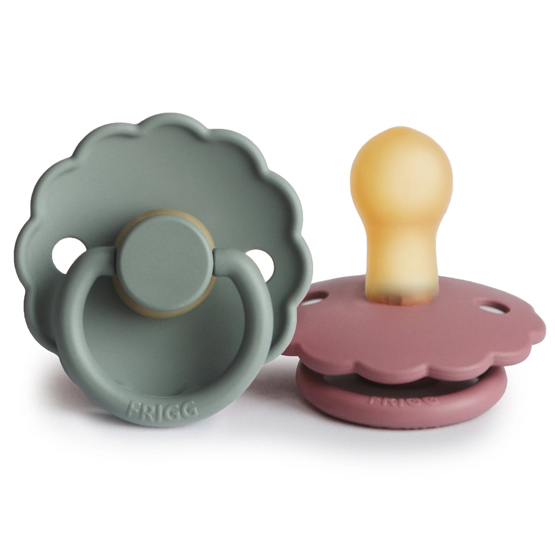 FRIGG Daisy Natural Rubber Pacifier 2 - Pack - Tenth &amp; Pine - FRIGG PACIFIERS - 0 - 6 months - Cedar/Lily Pad