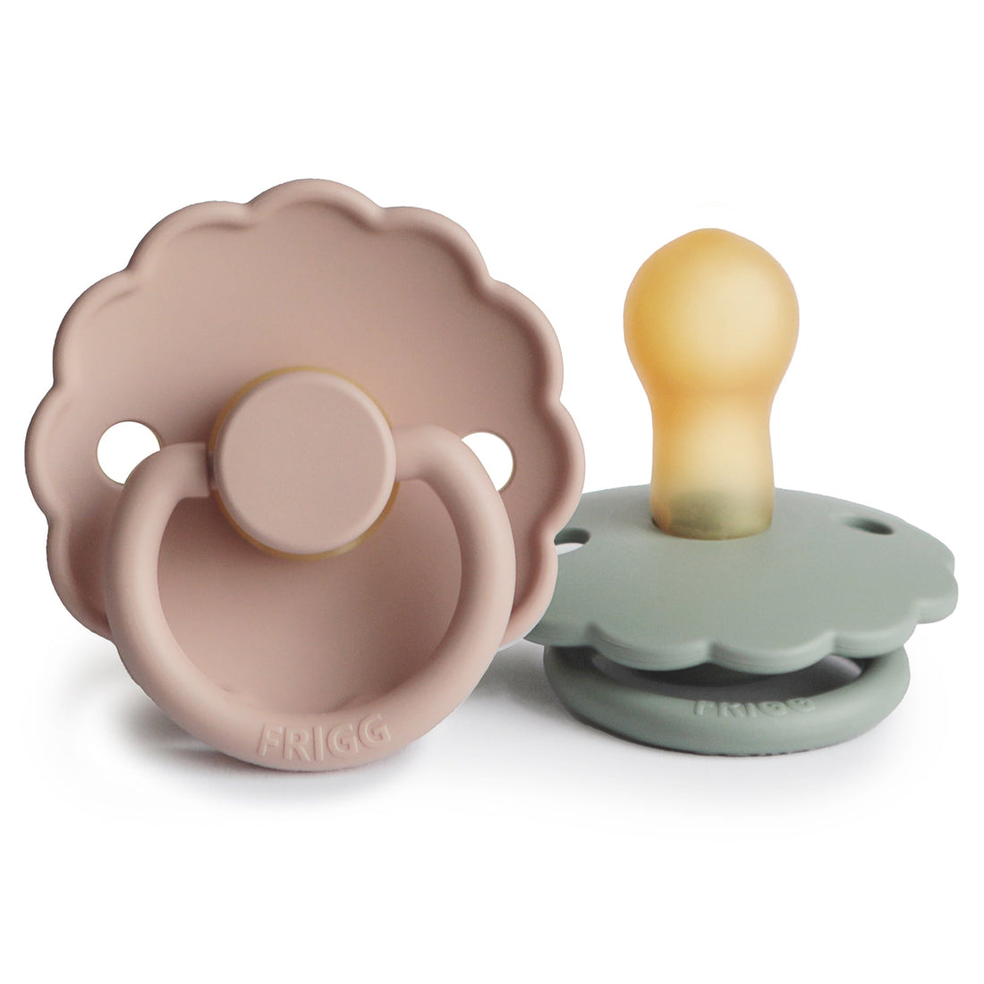 FRIGG Daisy Natural Rubber Pacifier 2 - Pack - Tenth &amp; Pine - FRIGG PACIFIERS - 0 - 6 months - Blush/Sage