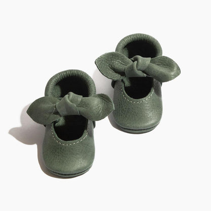 Uinta Knotted Bow Baby Shoe - Tenth &amp; Pine - Knotted Bow Mocc - Soft Sole - Newborn