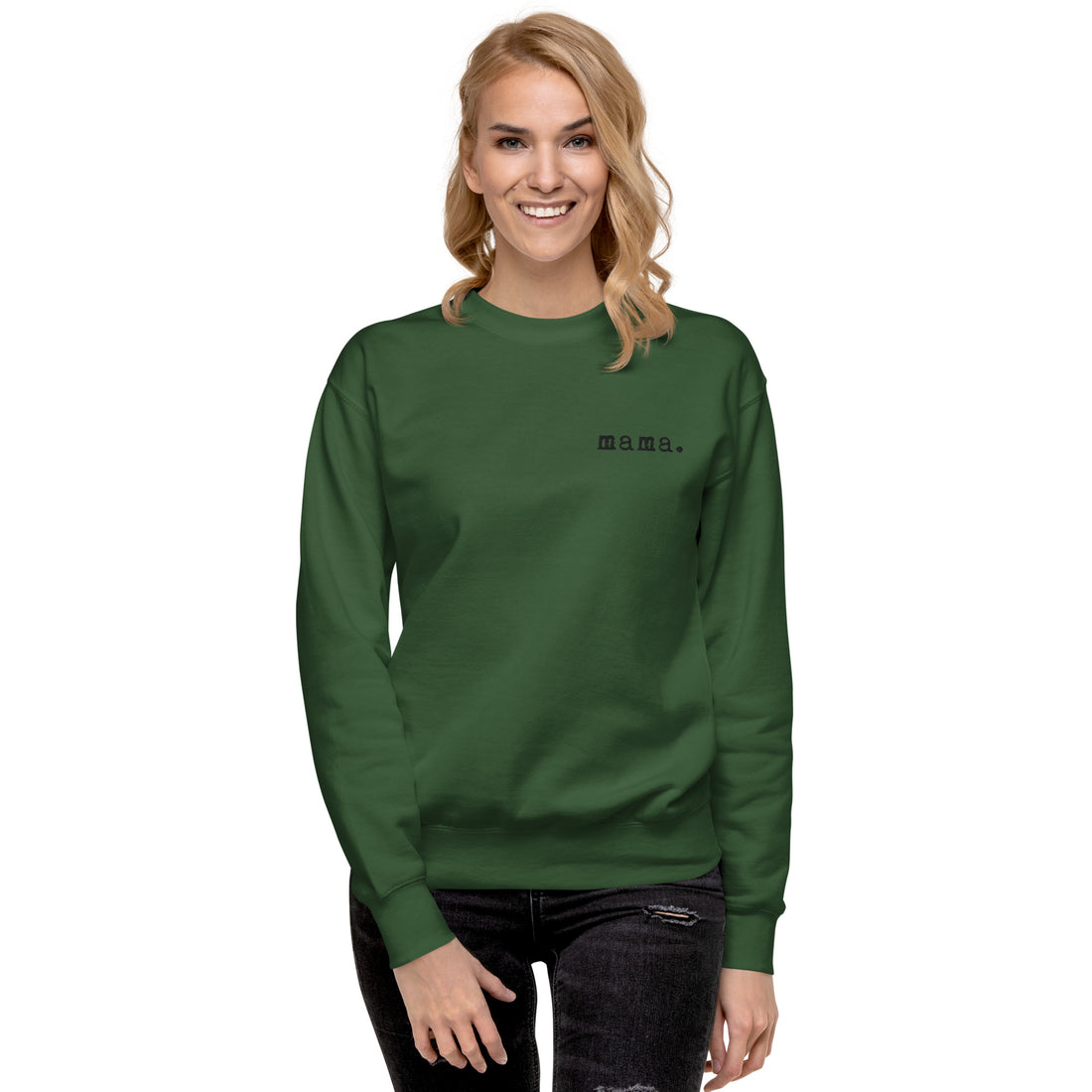 Mama. Embroidered |  Premium Adult Sweatshirt