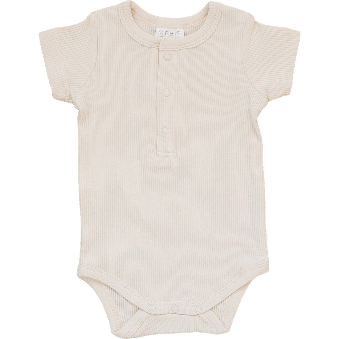 Vanilla Organic Cotton Ribbed Snap Bodysuit - Tenth & Pine - NB - Mebie Baby