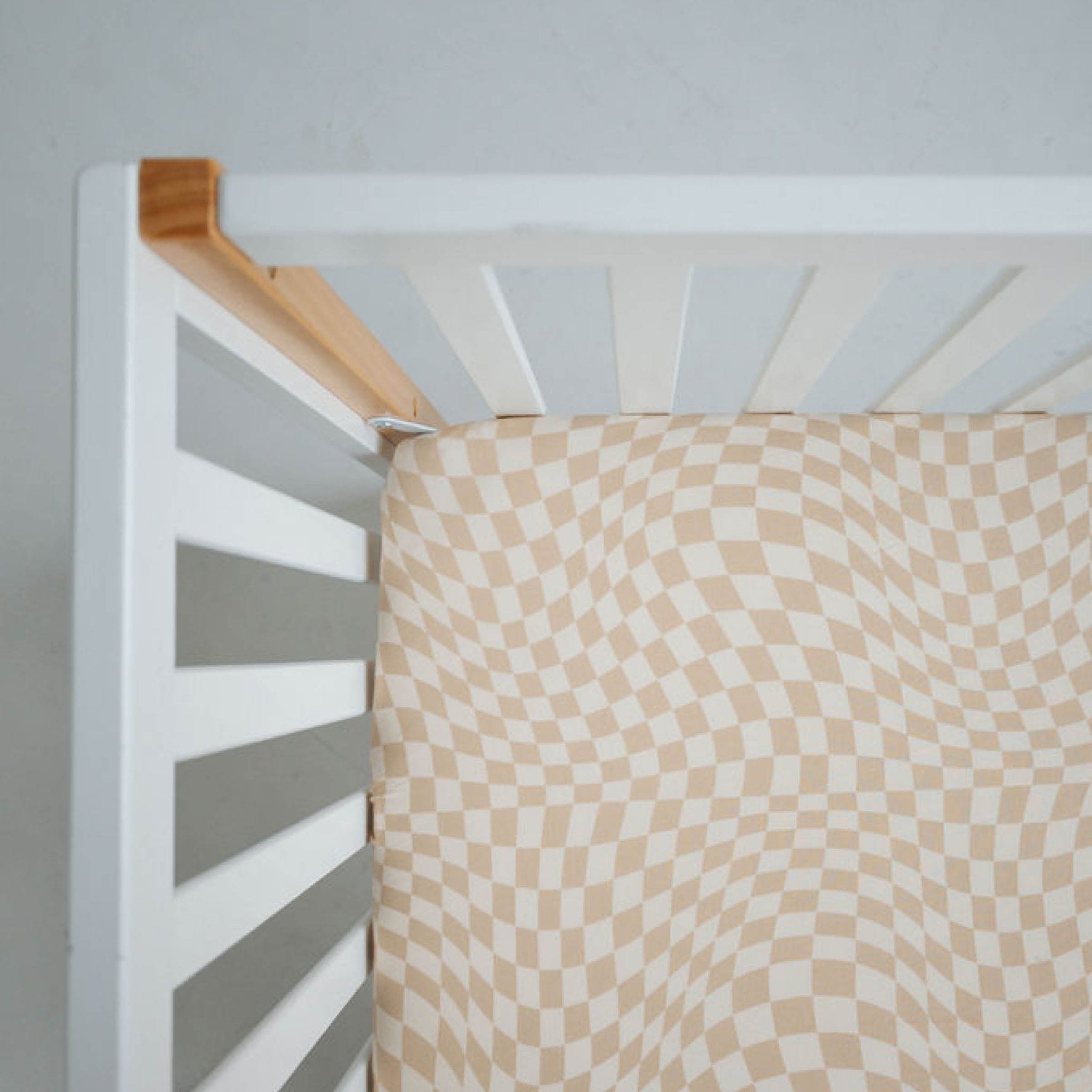 Wavy Checker | Bamboo Crib Sheet - Tenth &amp; Pine - Crib sheets - Standard